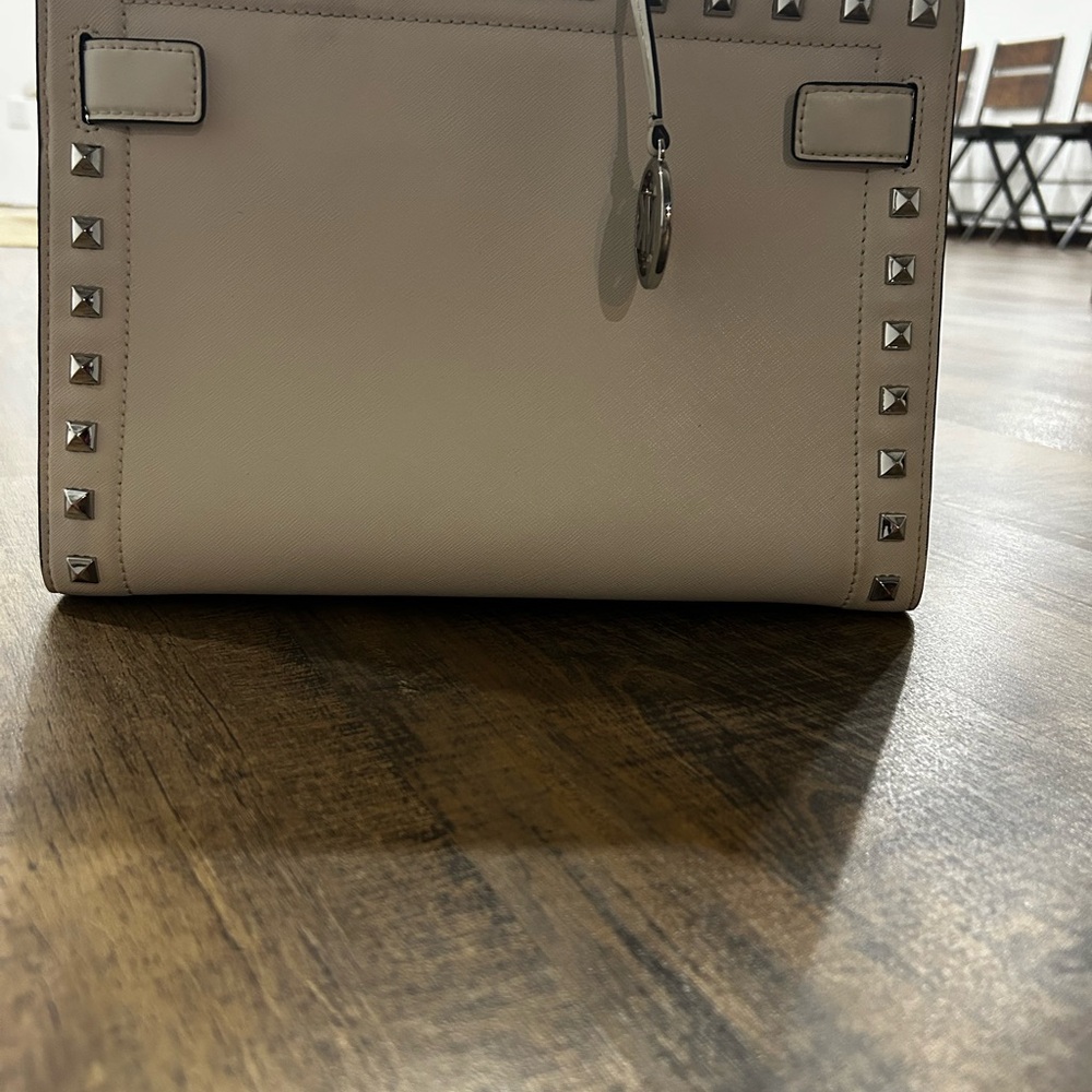 Michael Kors Selma Stud White and Silver hardware large